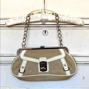 Rafē tan&white leather bag
